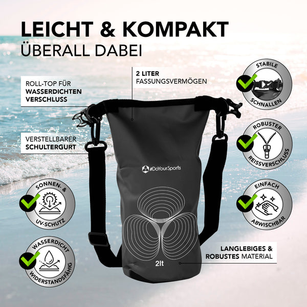 #DoYourOutdoor Dry Bag 2L - Schwarz