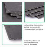 Minuma® Schieferplatten 30x20 cm aus Naturgestein - 6er-Set - Schwarz