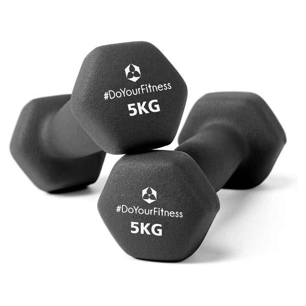 #DoYourSports Hantelset Gusseisen mit Neoprenbeschichtung - 2er-Set - 5 kg