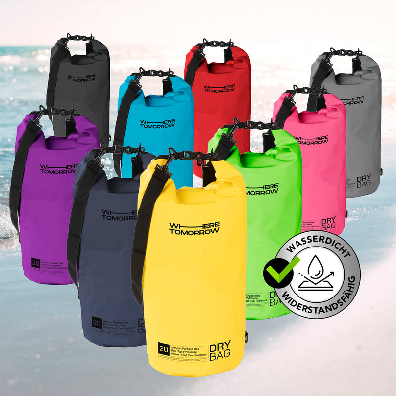 Where Tomorrow Dry Bag 20L - Style 01 - Gelb