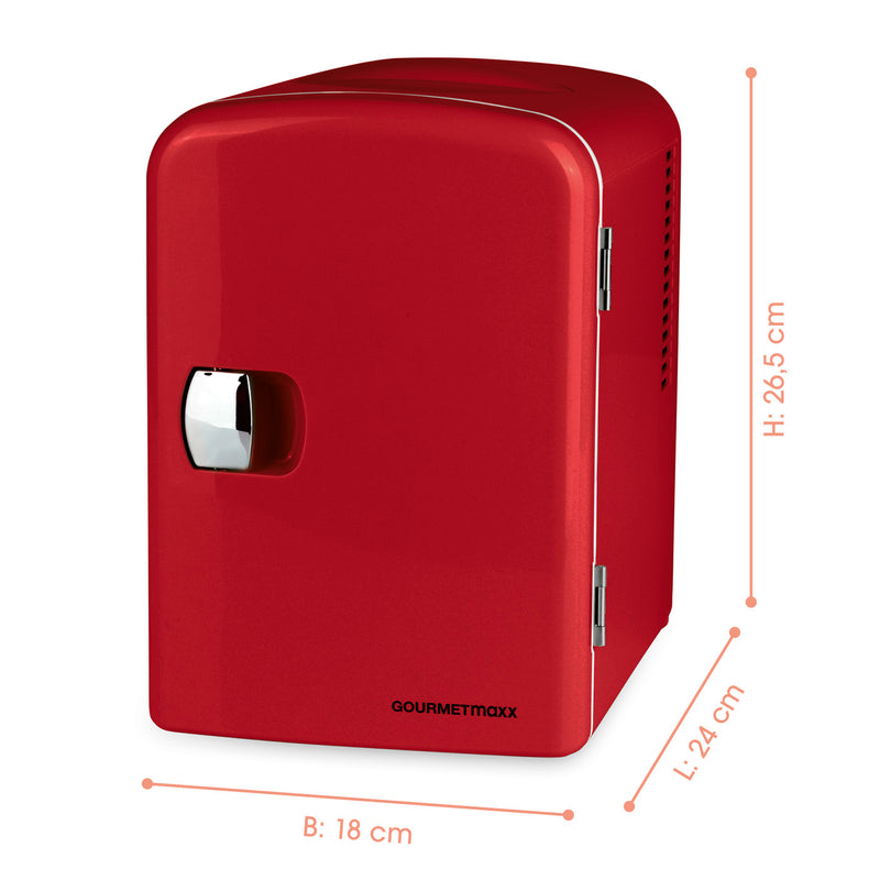 GOURMETmaxx Mini-Kühlschrank Retro 45W - Rot