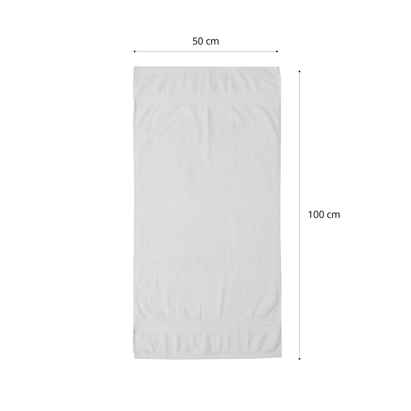 LUMALAND Premium Frottee-Handtuch - 50 x 100 cm - 4er Set - weiß