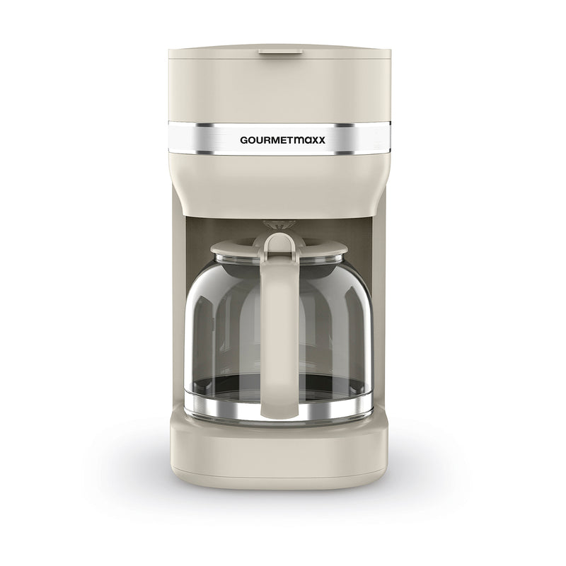 GOURMETmaxx Kaffeemaschine mit Glaskanne & Warmhaltefunktion - 1,5 l - Vanille