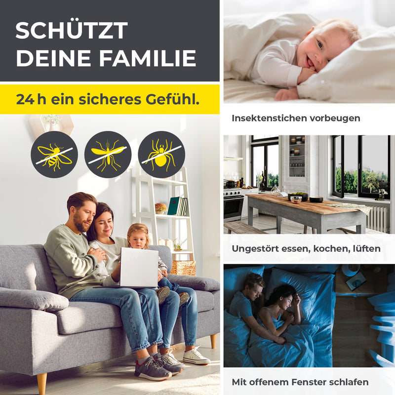 EASYmaxx Insect Protect Insektenschutzgitter mit Magnet - Fenster bis 110x130cm