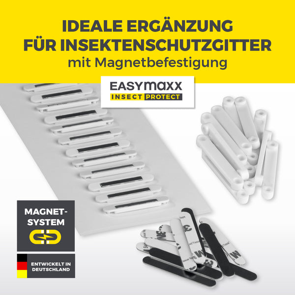 EASYmaxx Insect Protect Magnete für Insektenschutzgitter - 12 Stk. - kein Bohren