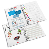 Schreibpilot Heft Buchstaben mit Bleistift/Radiergummi - DIN-A4 zum Üben von Buchstaben mit Anlaut-Illustrationen und Schwungübungen.