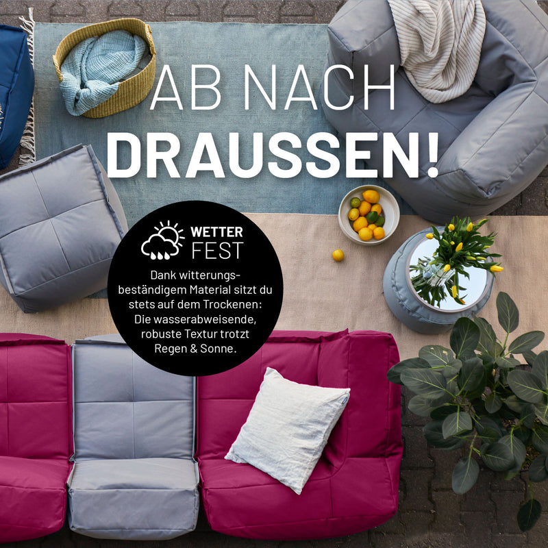 LUMALAND Sitzsack-Sofa Sessel - Kombinierbar mit dem Modularen System - 400 L - Rotwein