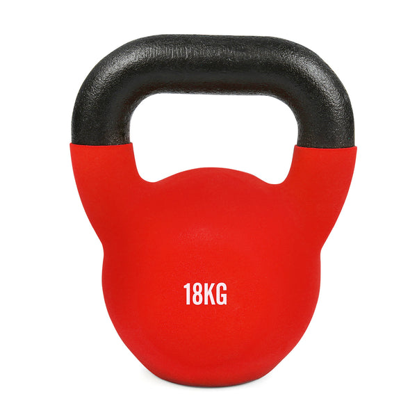 #DoYourFitness Kettlebell - Kugelhantel aus massivem Gusseisen mit Neoprenbeschichtung - 18 kg