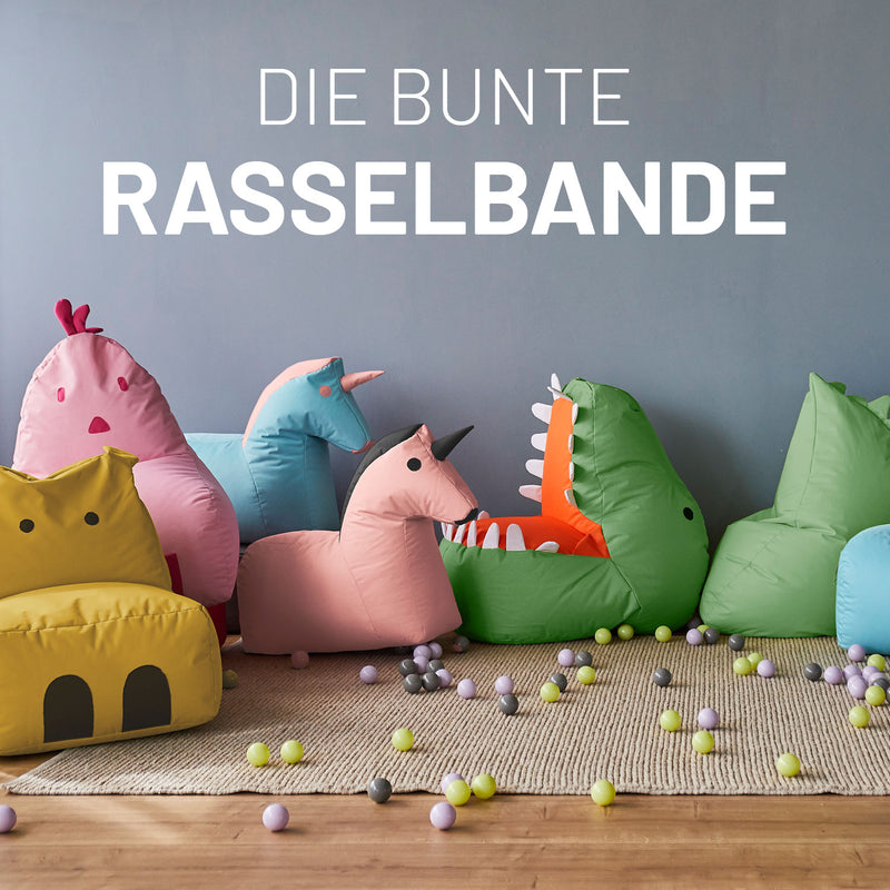 LUMALAND Kindersitzsack Animal Line Monster - Senfgelb