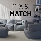LUMALAND Sitzsack-Sofa Sessel - Kombinierbar mit dem Modularen System - 400 L - Navyblau