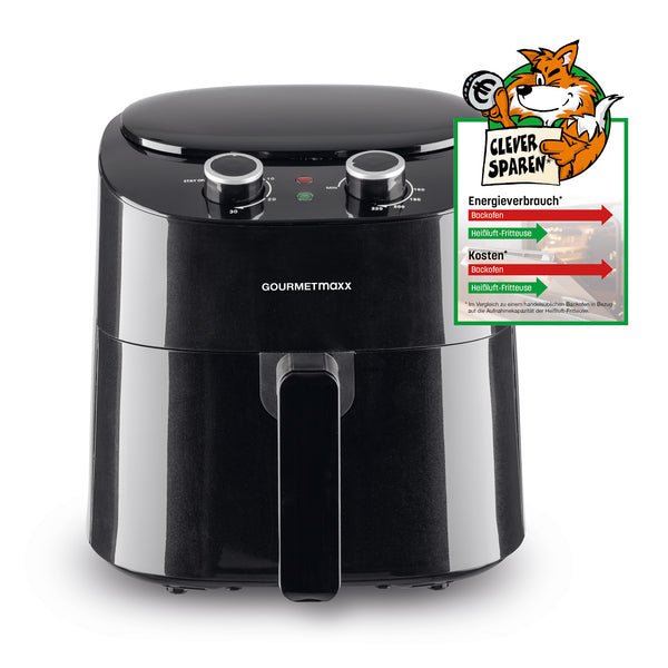 GOURMETmaxx Heißluft-Fritteuse Mechanisch 4,5 l  - Schwarz