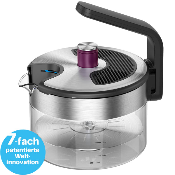 Kezzel® innovativer Wasserkessel für Induktionsherde 1,5 Liter | Automatische Abschaltfunktion, kein Überkochen