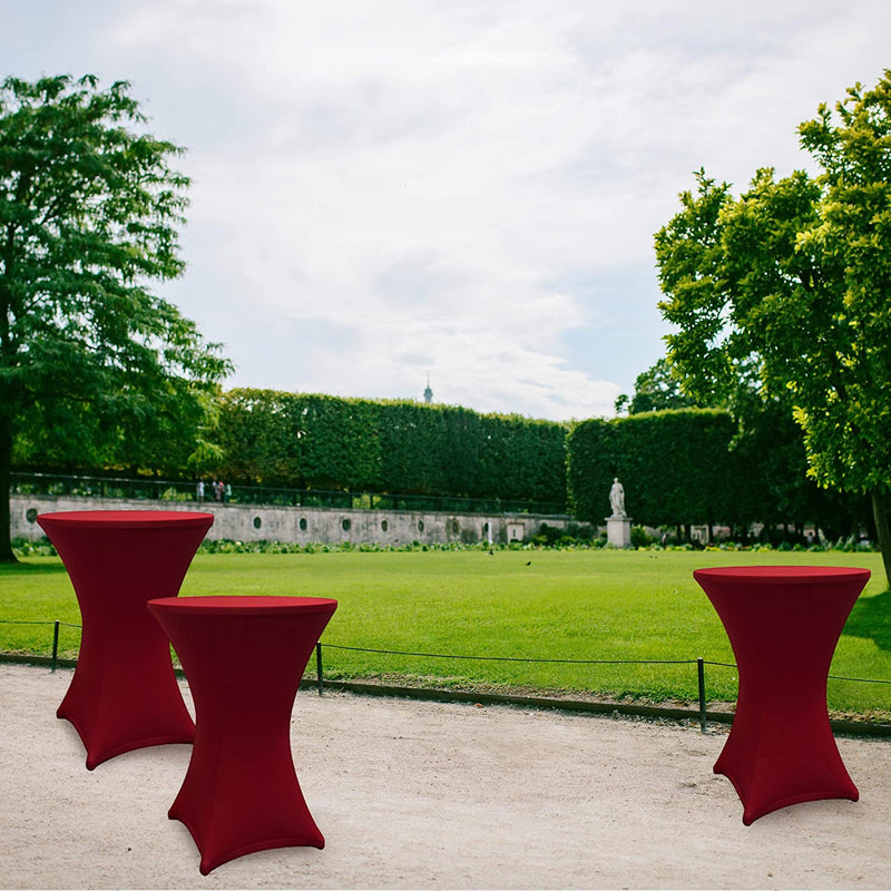 LUMALAND Stehtischhusse Tisch Bezug Husse - Ø 80-85cm - Rot