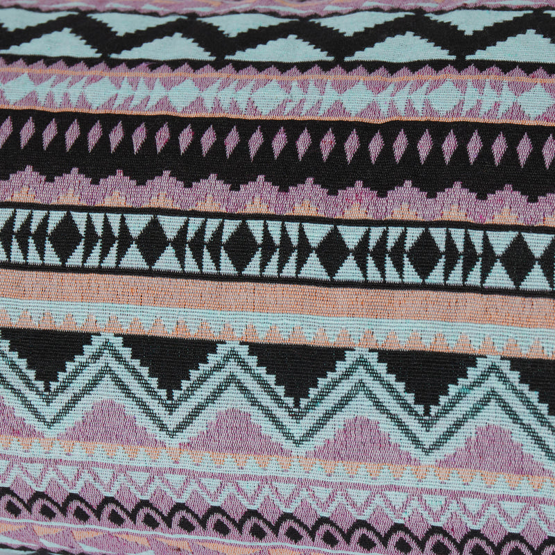 Nahaufnahme des Musters vom #DoYourYoga Yoga-Bolster Tarik, gefüllt mit Bio-Dinkelspelz, 68 x 22 x 22 cm, Style 12.