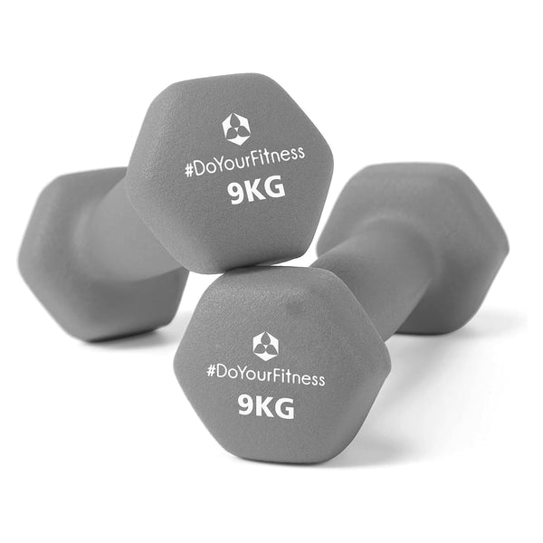 #DoYourSports Hantelset Gusseisen mit Neoprenbeschichtung - 2er-Set - 9 kg