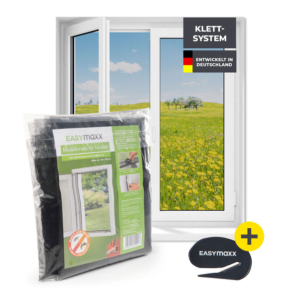 EASYmaxx Insect Protect  - Insektenschutzgitter mit Klettbefestigung - Fenster
