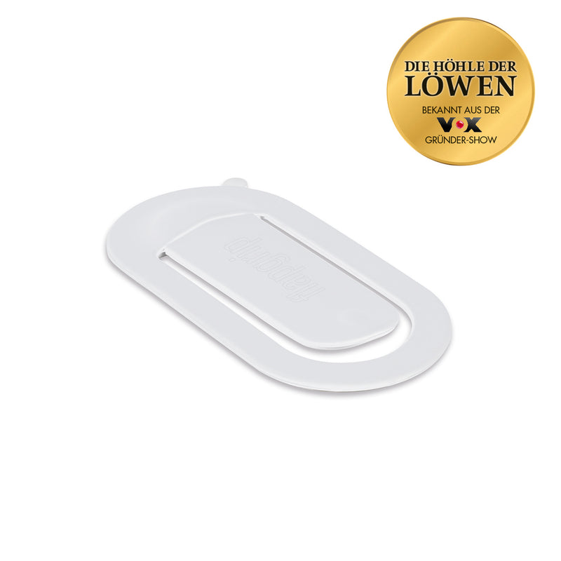 flapgrip Handyhalterung - Smartphone-Halterung - weiß, dünn, leicht, klebbar auf glatten Oberflächen für einfachen Halt und stabile Nutzung.