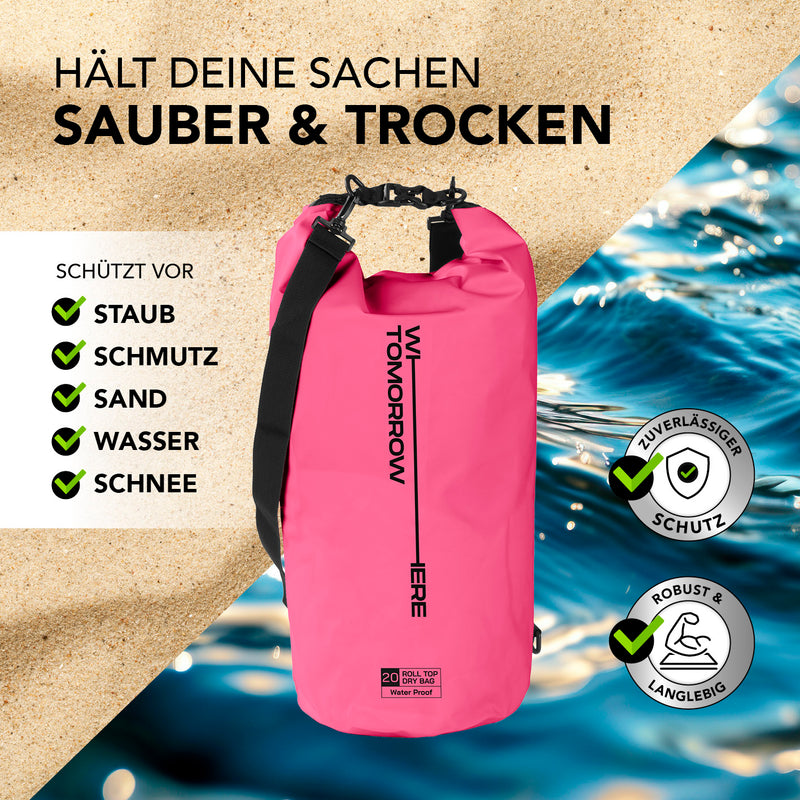 Where Tomorrow Dry Bag 20L - Style 02 - Pink