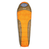 Where Tomorrow Camping Schlafsack Classic in Orange, Mumienschlafsack mit Tasche, 230x80x55 cm, wasserabweisend und warm.