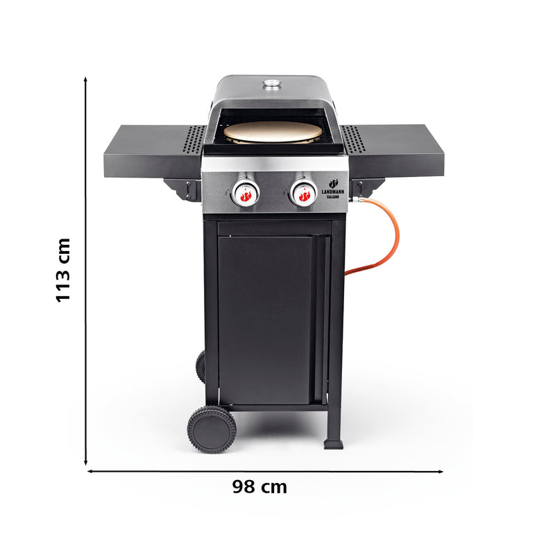 LANDMANN Gasgrill CALIANO 2.0 mit Pizzaaufsatz