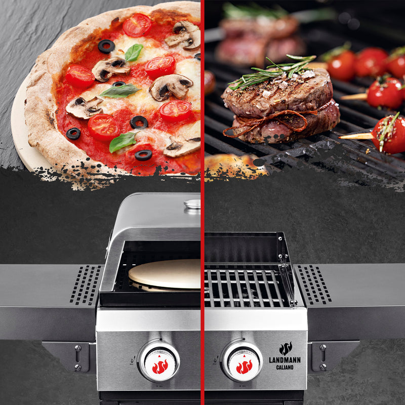 LANDMANN Gasgrill CALIANO 2.0 mit Pizzaaufsatz