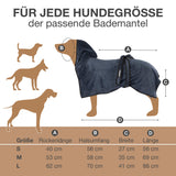 FLUFFINO Hundebademantel - Größe S - beige/blau