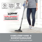 CLEANmaxx Akku-Zyklon-Staubsauger 22,2V - hellgrau/blau
