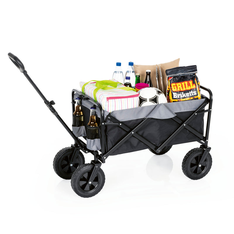 EASYmaxx Bollerwagen faltbar  - anthrazit/schwarz