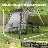 Where Tomorrow - Pop up Pavillon - Faltpavillon - 10 Sek. Quick-up-Aufbau - Camouflage Grün