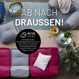 LUMALAND Sitzsack-Hocker Rotwein, wetterfest, kombinierbar, mit robustem Material und abwischbarem Bezug, 3-in-1-Funktion, 200 L Volumen.