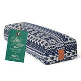#DoYourYoga Yoga-Bolster Paravati - gefüllt mit Bio-Buchweizenschalen - 67 x 22 x 13 cm - Style 1 (Blau-Weiß)