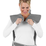 VITALmaxx Heizdecke Nacken & Rücken 2in1 100W mit weichem Fleece, 2 Heizstufen und 4 Massagefunktionen zur Entspannung.