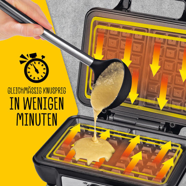 GOURMETmaxx Waffeleisen für Belgische Waffeln