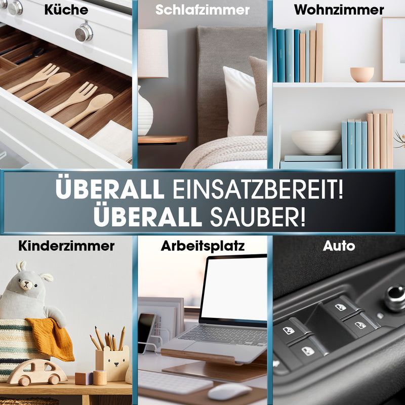 CLEANmaxx 3-in-1-Akkusauger - Saug-, Gebläse- & Vakuumierfunktion - 7 Aufsätze