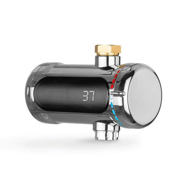 EASYmaxx Universal-Durchlauferhitzer mit digitaler LED-Temperaturanzeige, kompakt und langlebig für warmes Wasser sofort.