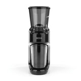 GRIND-INTENSE Elektrische Kaffeemühle - 160 g mit 150 Watt, 15 Mahlgradeinstellungen und Edelstahl-Kegelmahlwerk in Schwarz.