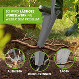 EASYmaxx Spaten- & Wurzelsäge - 114 cm - grau/rot