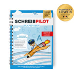 Schreibpilot Heft Buchstaben mit Bleistift/Radiergummi - DIN-A4, Lernsystem mit Buchstabenrillen und motorischer Förderung für Kinder.