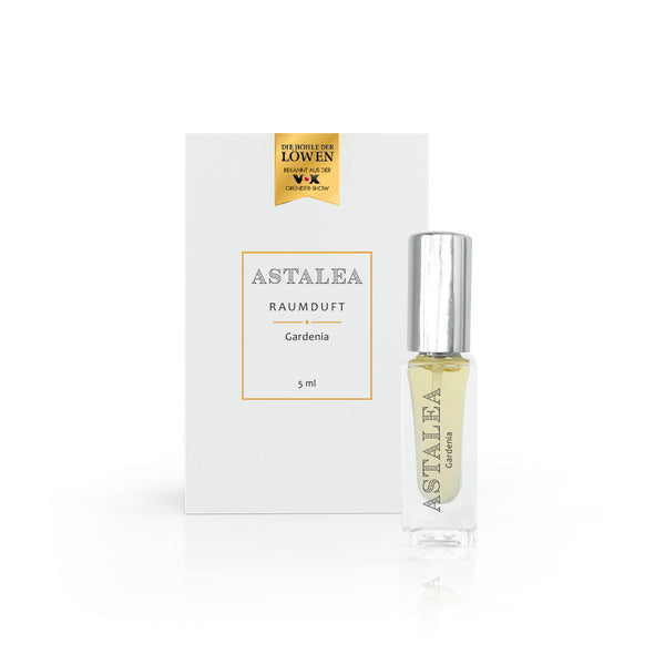 ASTALEA Duft Gardenia - 5 ml Raumduft mit blumiger Note, ideal für Diffusor oder Duftstein-Set, handlicher Pumpzerstäuber.