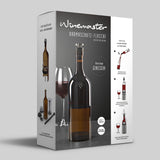 Winemaster Aromaschutz-Flasche 750 ml braun 3er-Set zum Schutz vor Sauerstoff für längeren Weingenuss mit Edelstahlverschluss und Glasflasche.