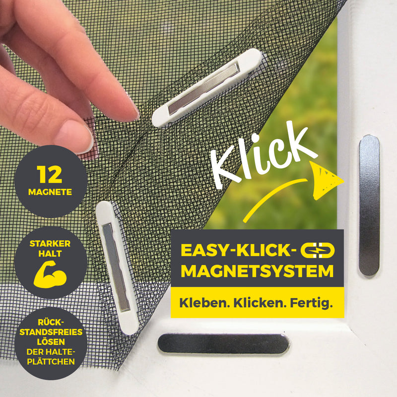 EASYmaxx Insect Protect Magnete für Insektenschutzgitter - 12 Stk. - kein Bohren