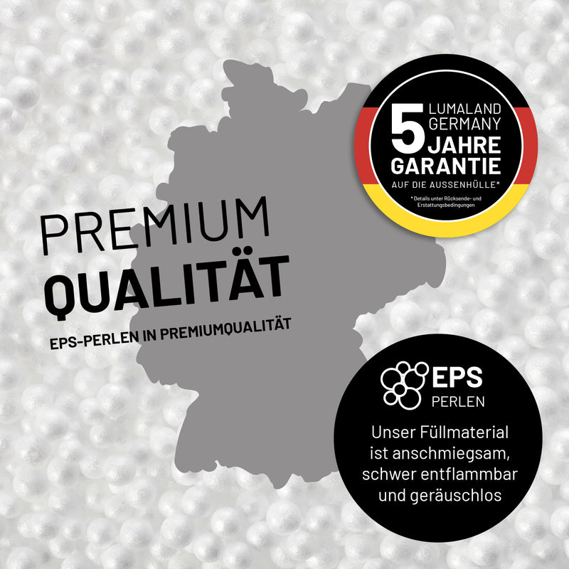 LUMALAND Modularer Sessel aus der Cord-Reihe, 96x72x70cm - Bezug soft & waschbar - Grau