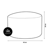 LUMALAND Sitzsack Pouf (50 L) In- & outdoor, leicht 1 kg, 45x25 cm, multifunctional Sitzhocker und Fußschemel in Senfgelb.