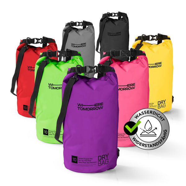 Where Tomorrow Dry Bag 10L - Style 01 - Lila