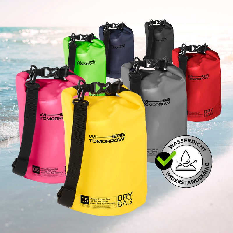 Where Tomorrow Dry Bag 5L - Style 01 - Gelb