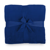 LUMALAND Kuscheldecke - 220x240cm blau, weich aus Coral-Fleece, pflegeleicht, ideal als Sofadecke oder Tagesdecke.