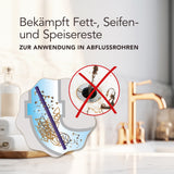 EASYmaxx Abflussreiniger-Stick Lavendel – bekämpft Fett-, Seifen- und Speisereste für saubere Abflüsse in Waschbecken und Dusche.