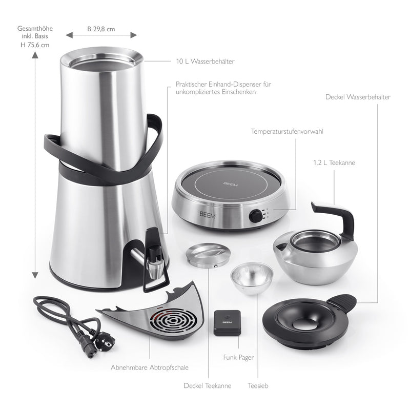 BEEM Samowar Amira mit Dispenser 10 l - Edelstahl