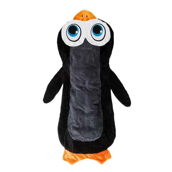 EASYmaxx Kuscheldecke Pinguin aus flauschigem Fleece, robust genäht, maschinenwaschbar, ideal für Reisen und Camping.