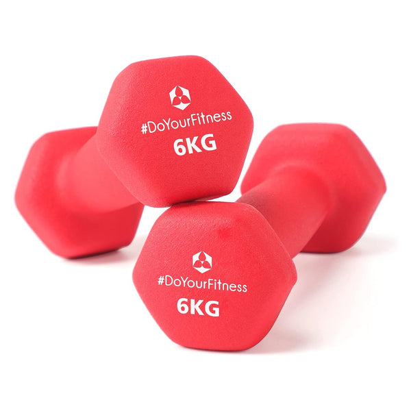 #DoYourSports Hantelset Gusseisen mit Neoprenbeschichtung - 2er-Set - 6 kg